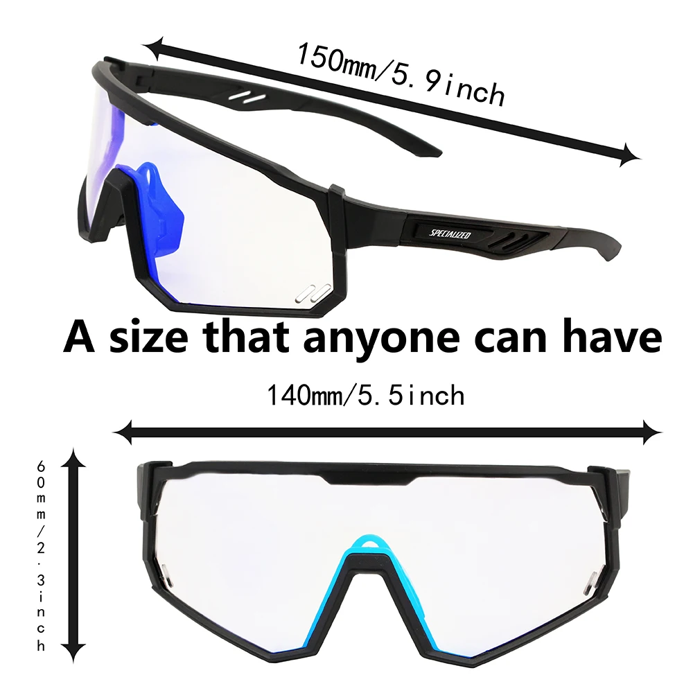 SPECIAUZED Photochromic ขี่จักรยานแว่นตาผู้ชายจักรยานเสือภูเขาแว่นตากันแดดผู้หญิง MTB กีฬาแว่นตาจักรยานไตรกีฬาวิ่ง