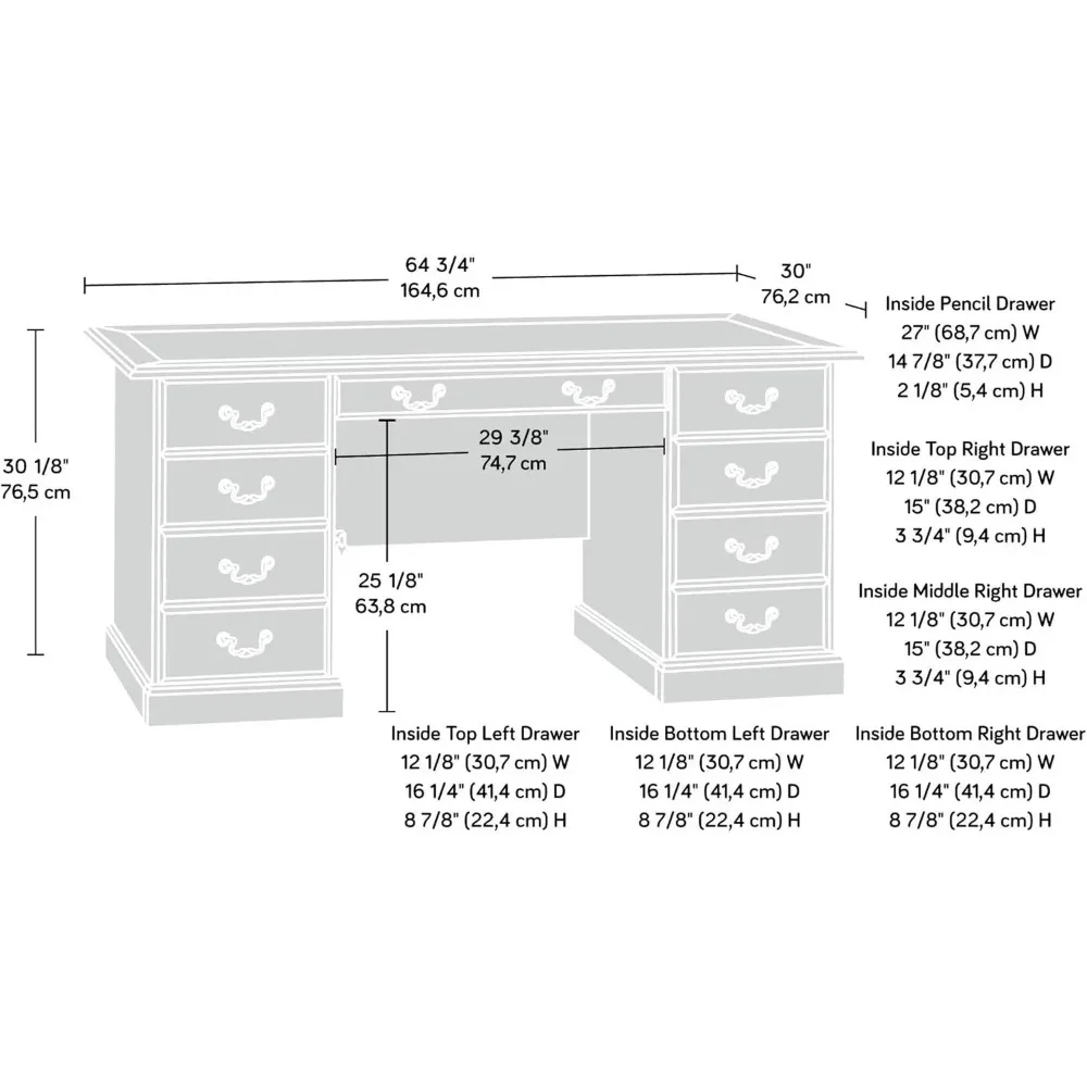 Heritage Hill Executive Desk, Classic Cherry Finish