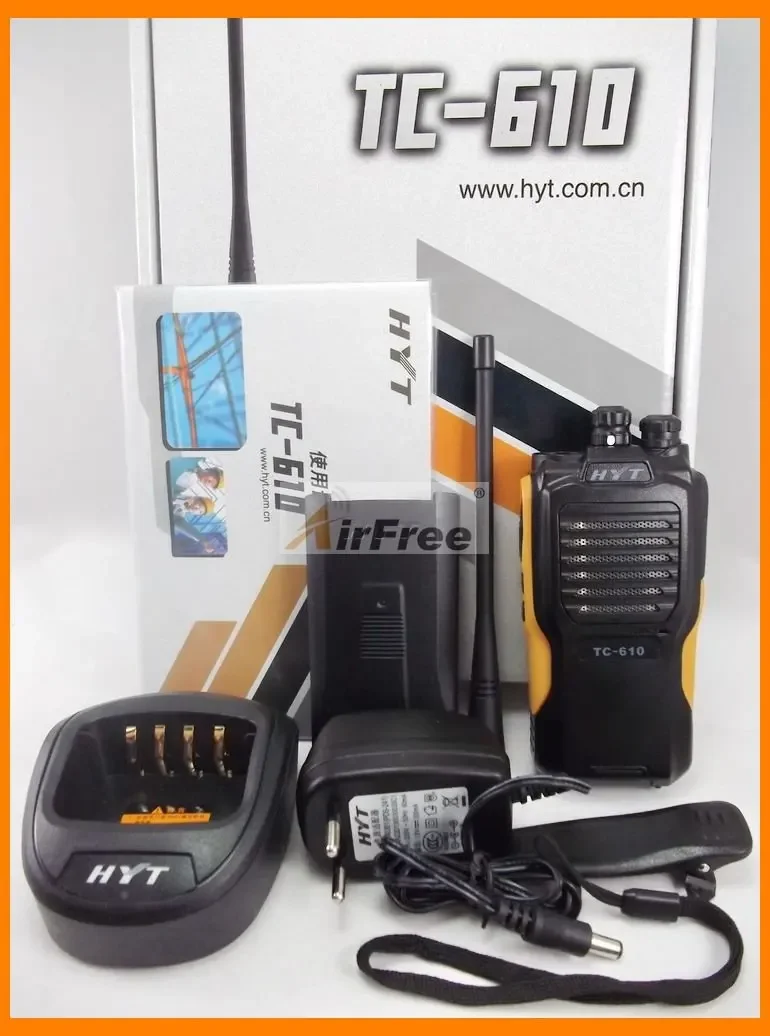 HYT TC-610 5W Portable Two Way Radio   1200mAH standard battery portable two way radio