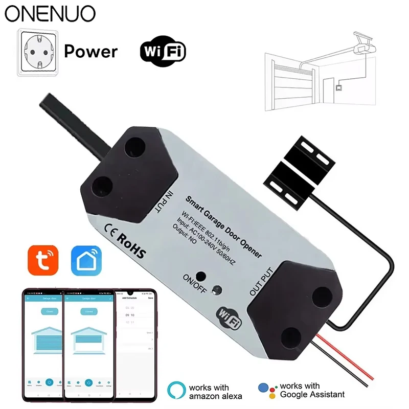 Kolekcja AliExpress Tuya WiFi przełącznik drzwi garażowych inteligentny otwieracz drzwi działa z Alexa Google Home Smart Life Tuya kontrola aplikacji nie wymaga Hub