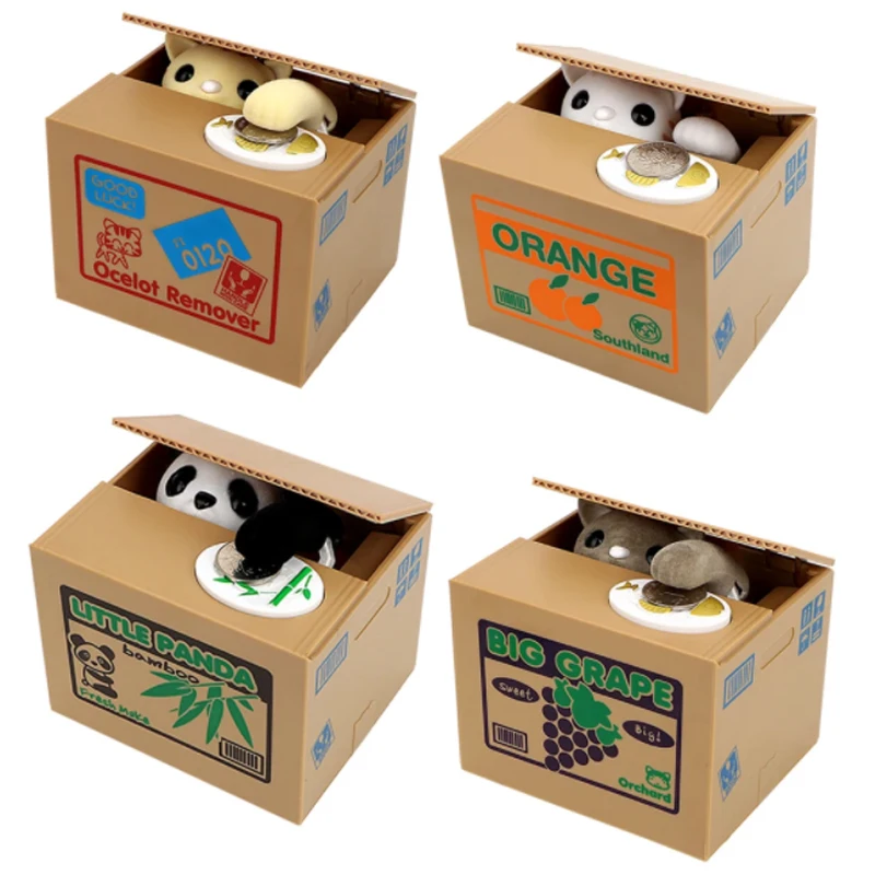 Salvadanaio elettronico creativo Eat Money Cat Salvadanaio Giocattoli carini Regali per bambini Risparmio di monete Decorazioni per il desktop