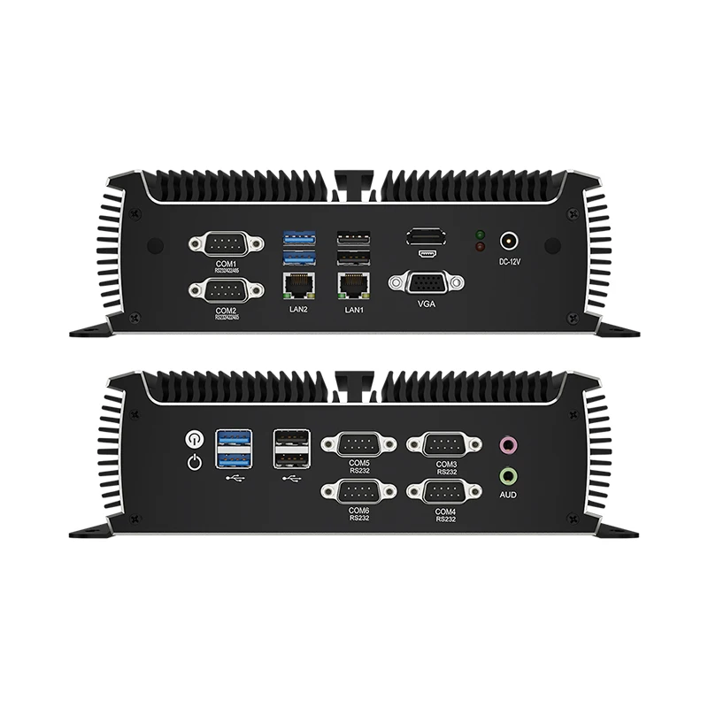 XCY X89 IPC Мини-промышленный ПК Процессоры Intel 4-го поколения 6 портов COM 8xUSB 2xLAN HDMI VGA WiFi 4G LTE Win11/10