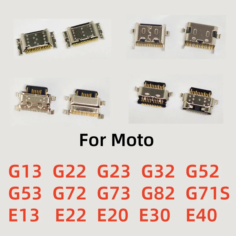 10 шт. для Motorola Moto G22 G23 G32 G52 G53 5G G82 G72 G73 E22 E20 E30 E32 E40 USB-порт для зарядки, док-станция, разъем для зарядного устройства