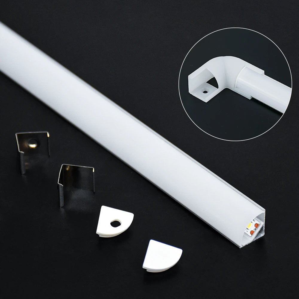 16x16mm (5 PCS) 0.5M Enhance Your Space with Versatile 90-Degree LED Aluminum Corner Profile for LED Strip Light