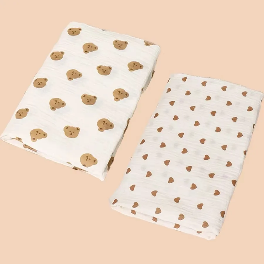 2Pc 코 튼 모슬린 담요 신생아 모슬린 Swaddle 랩 침구 유아 목욕 타올 아기 항목에 대 한 담요를 받는 아기