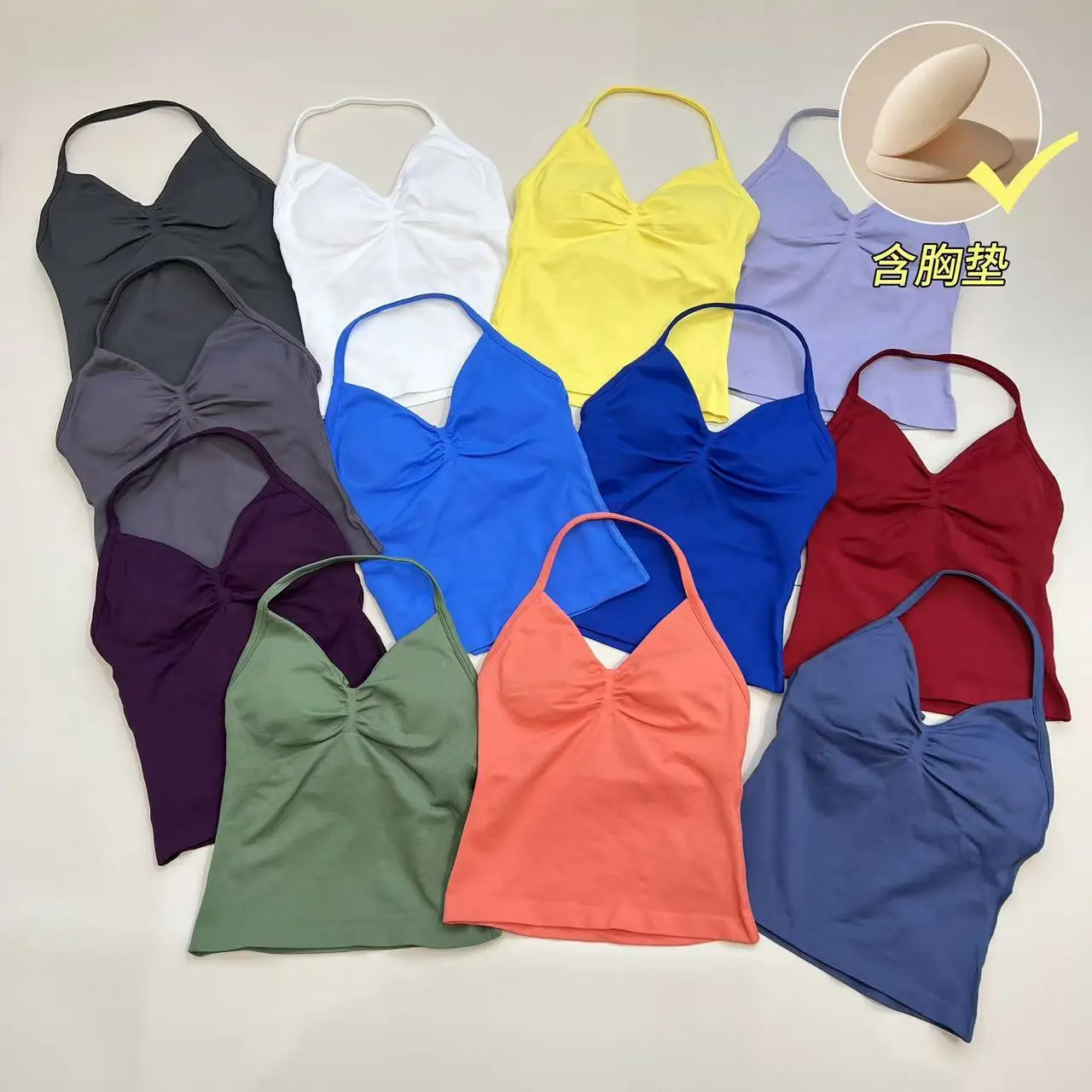 Women Seamless Sports Vest Sexy Yoga Tank Top Fitness Top for Gym Cross Straps Camisole Bra Running Women Bra Yoga Clothing