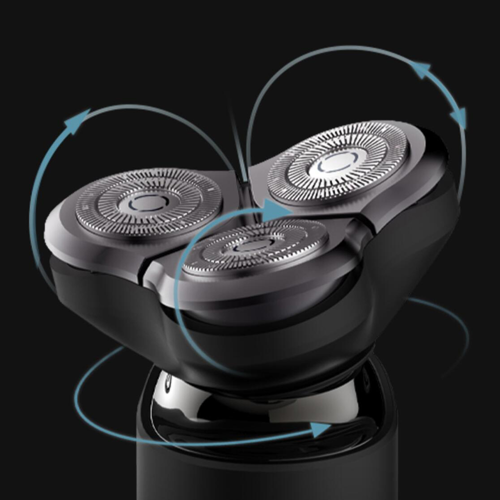 Xiaomi mijia barbeador elétrico s500, tipo-c recarregável molhado seco barbeador masculino, ipx7 totalmente à prova d'água, display led 60min de vida útil da bateria