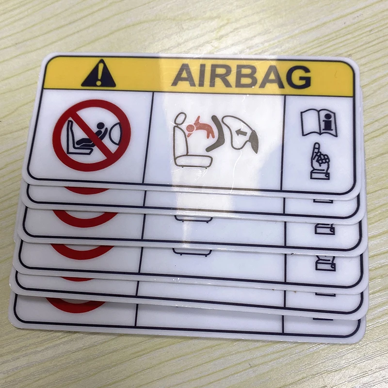 ถุงลมนิรภัยรถสติกเกอร์กันน้ําไวนิล Decal รถอุปกรณ์เสริม Pegatinas Para Coche DIY จัดแต่งทรงผม