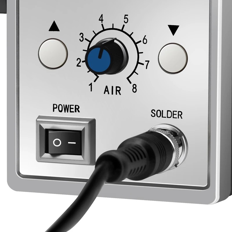 뜨거운 공기 총 858D BGA 재 작업 솔더 스테이션 히트 건 220V 700W 헤어 드라이어 납땜 SMD SMT 용접 수리 도구