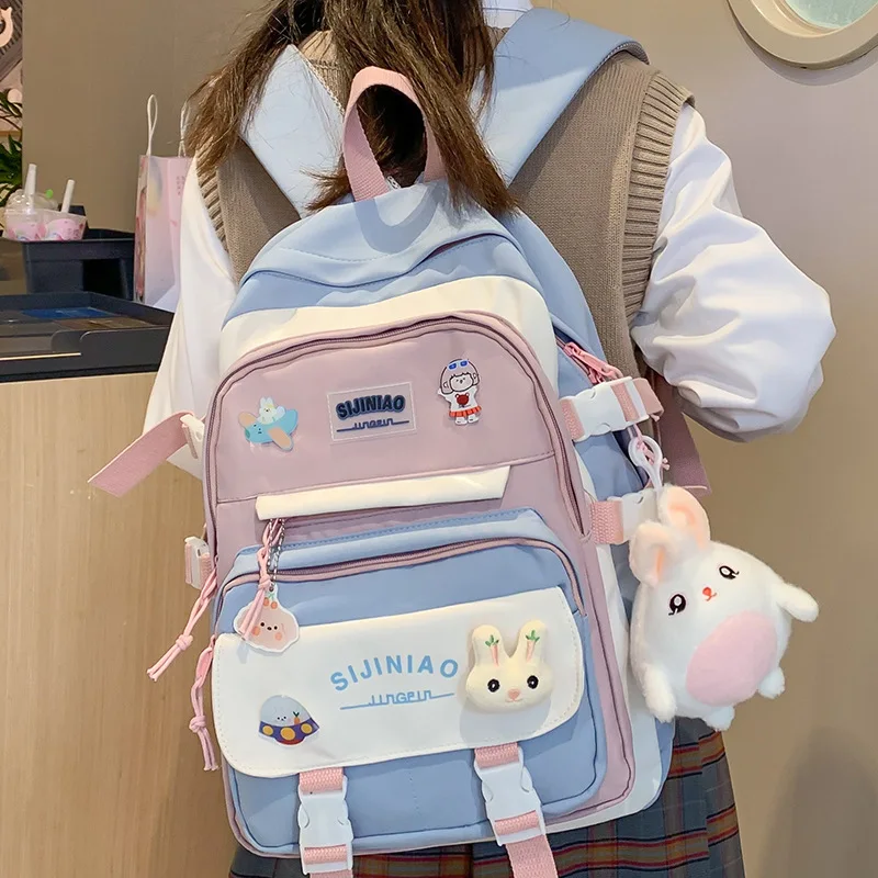 Teenagers Schoolbags Reduce Burden Protect Spine Junior High School Children Large Capacity Shoulder Bags Students Middle New