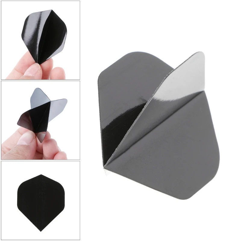 30 Pcs คุณภาพสูง Simple Black PET Dart เที่ยวบิน