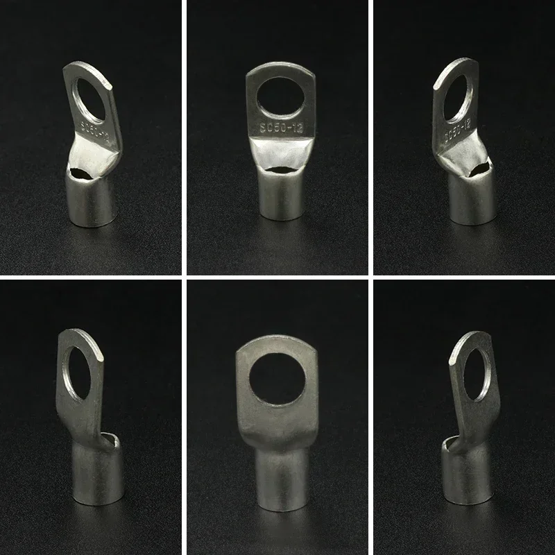10/50 Con SC Loại Dây Mũi Nhà Ga SC6 SC10 SC16 SC25 Đồng Trần Pin Khối Ổ Lỗ ID 6 8 10 12Mm Lọn Uốn Dây Cổng Kết Nối