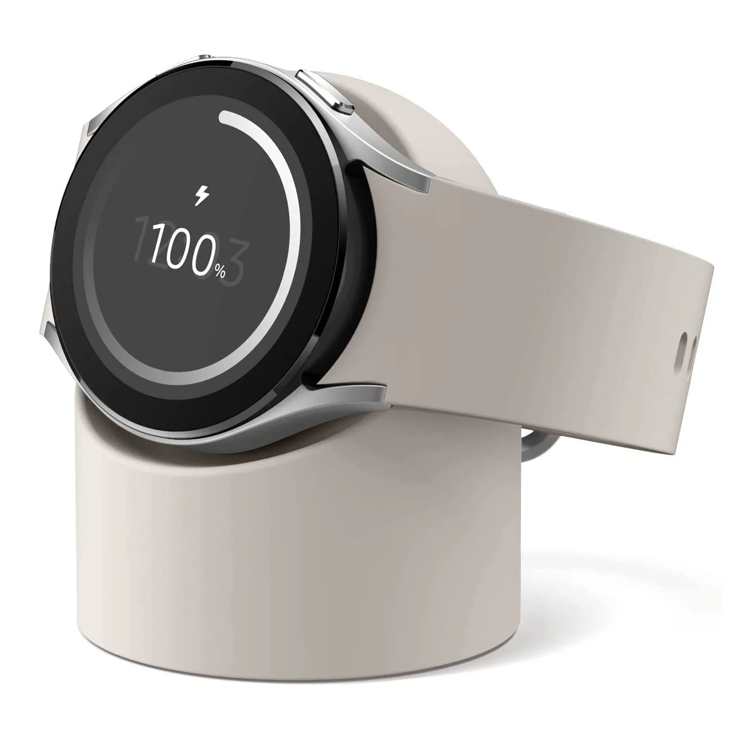 Kompatibel mit für Samsung Galaxy Watch 7 4 3 6 5 Ladeständer 40 44 46 mm Galaxy Watch3 4 6 5 Pro 7 Ladegerät Silikonständer 45 mm