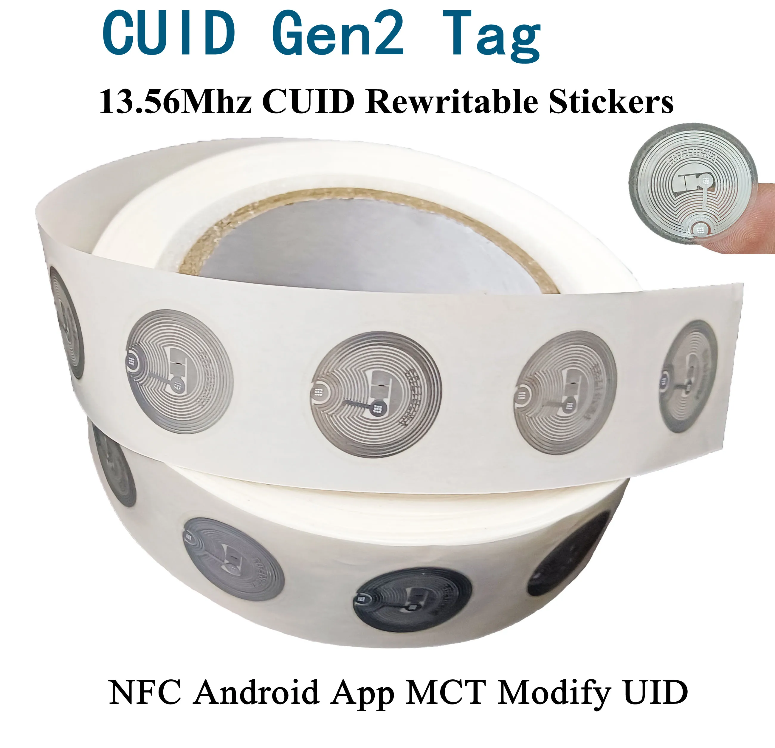 Etiqueta CUID Gen2 13,56 Mhz 1K S50 RFID llave inteligente electrónica regrabable NFC clon Token ISO14443 pegatina cambiable IC réplica de insignia