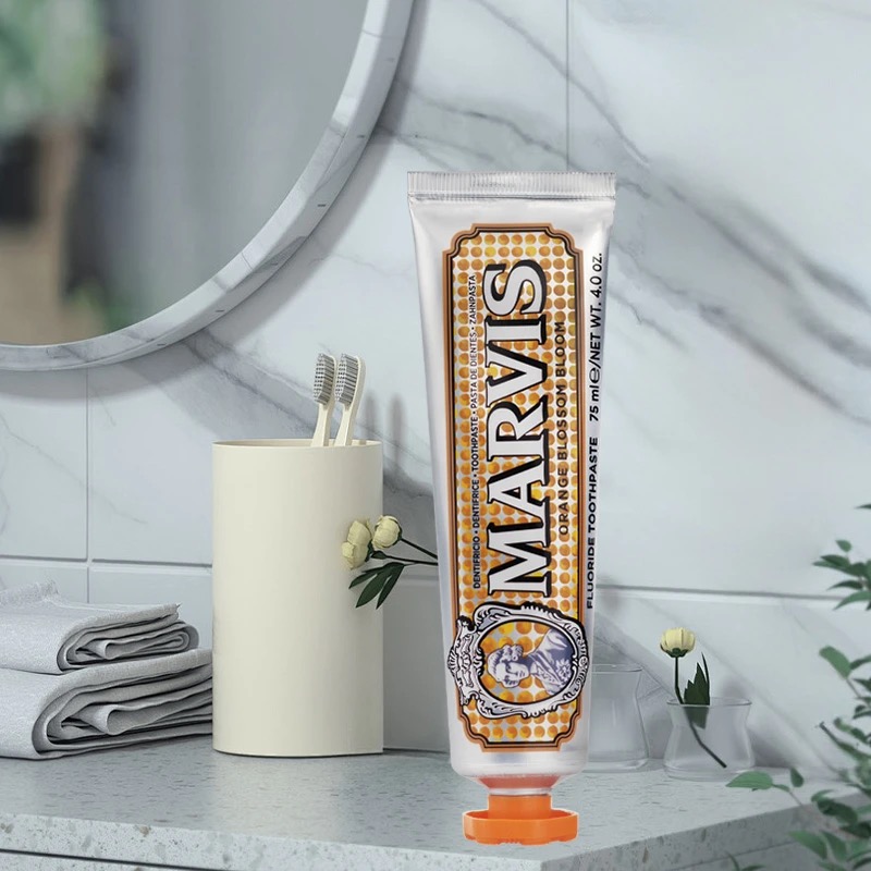 Dentifrice à la menthe blanchissante Marvis originale d'italie, 85ml/75ml, rafraîchit l'haleine et élimine les taches de fumée