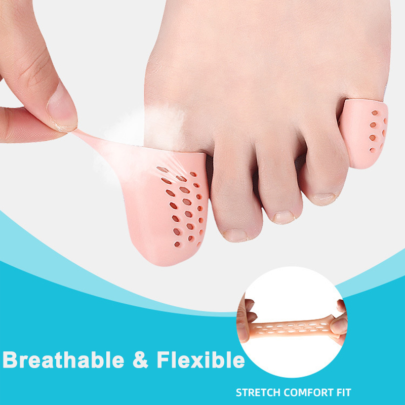 Pexmen 2Pcs/Pair Gel Toe Protectors Toe Caps Sleeve Prevent Blister Callus and Corn Relief Pain from Ingrown Toenails