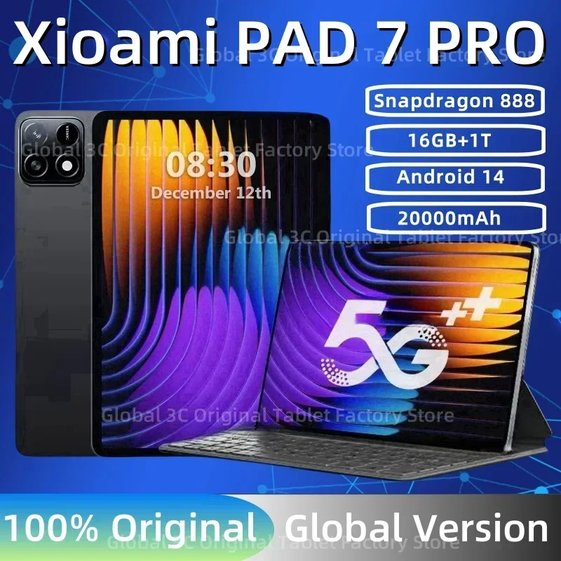 2025 NOWOŚĆ Oryginalny tablet Xioami Pad 7 Pro 11 cali HD 4K Android 14 16GB+1T 20000mAh 5G Dual SIM Telefon WiFi GPS WPS Tablet