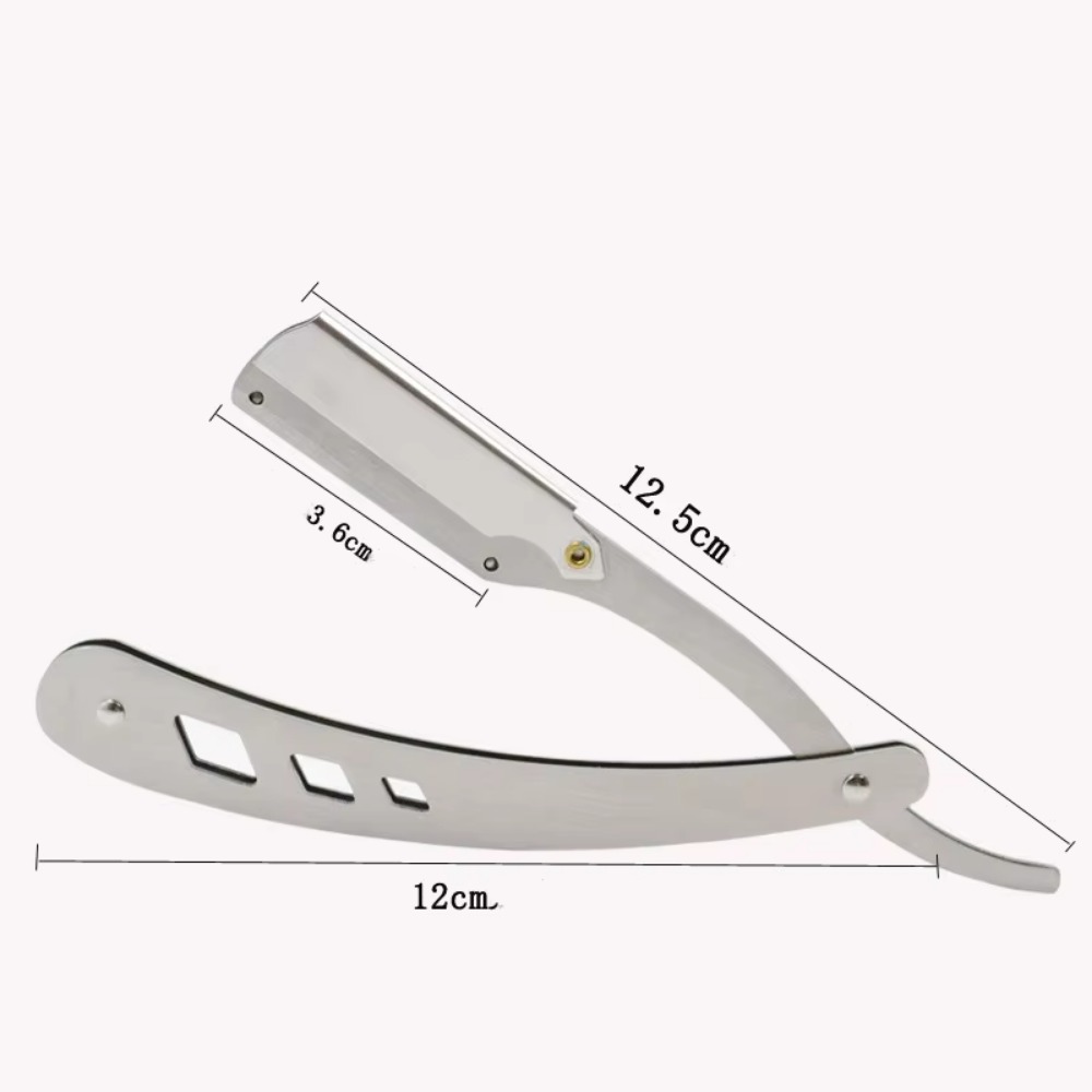 1Pcs Männer Rasieren Barber Tools Haar Rasiermesser und Klingen Antike Schwarz Klapp Rasiermesser Unisex Haar Entfernung (Ohne klinge)