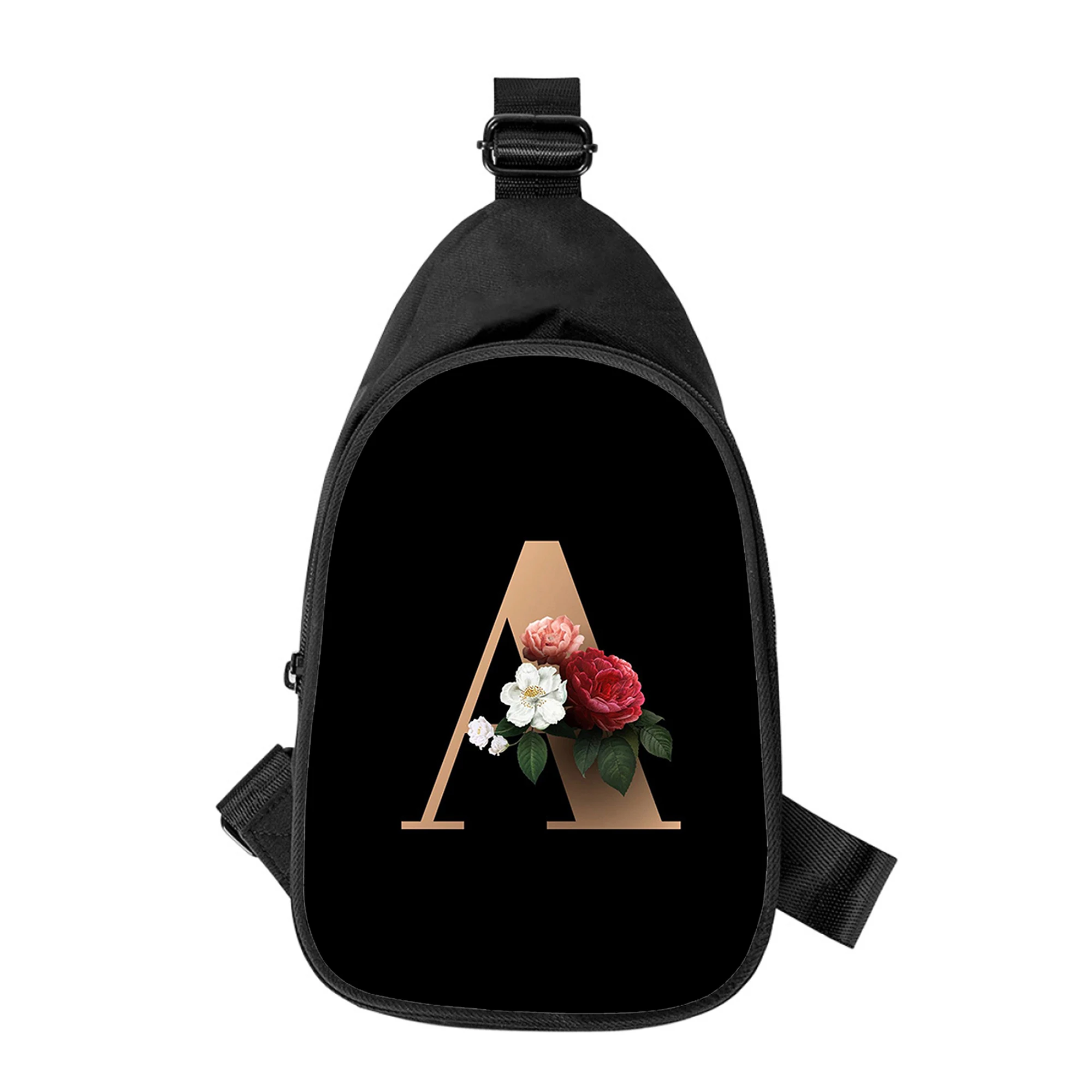 Persönlichkeit Kunst brief blume 3D Neue Männer Kreuz Brust Tasche Diagonal Frauen Schulter Tasche Mann Schule Taille Pack Männliche brust pack