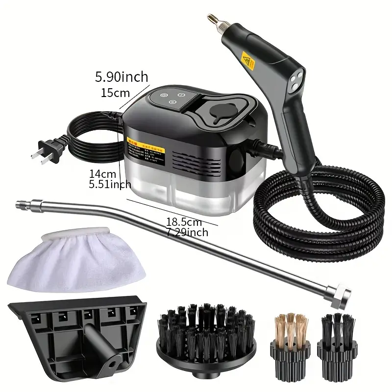 Limpiador de vapor de 2500W, esterilización de alta temperatura, lavadora a presión para el hogar, coche, cocina, aire acondicionado, enchufe UE/EE. UU.