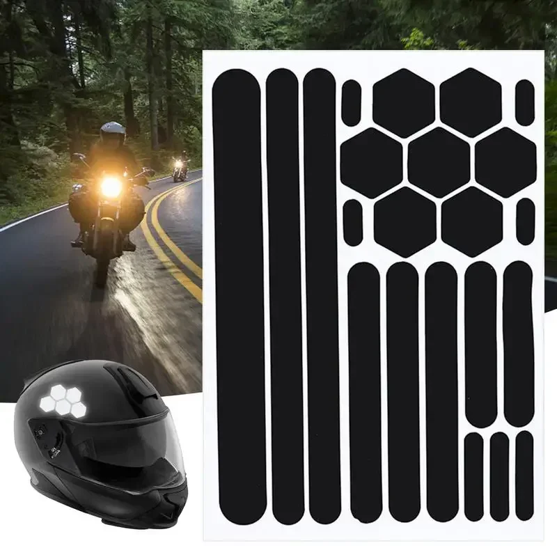 Reflektierende Aufkleber für Helme, unsichtbare Helmaufkleber, einfaches und effektives reflektierendes Klebeband für Helme, Fahrräder, Motorräder