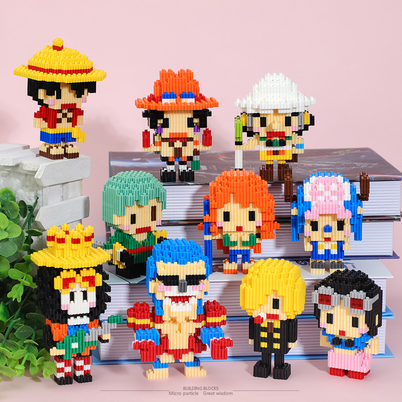 One Piece Connection Building Blocks Luffy Chopper Nami Sanji Zoro Usopp Ace Franky Brook Robi Diamond Brick Фигурка Игрушка для детей