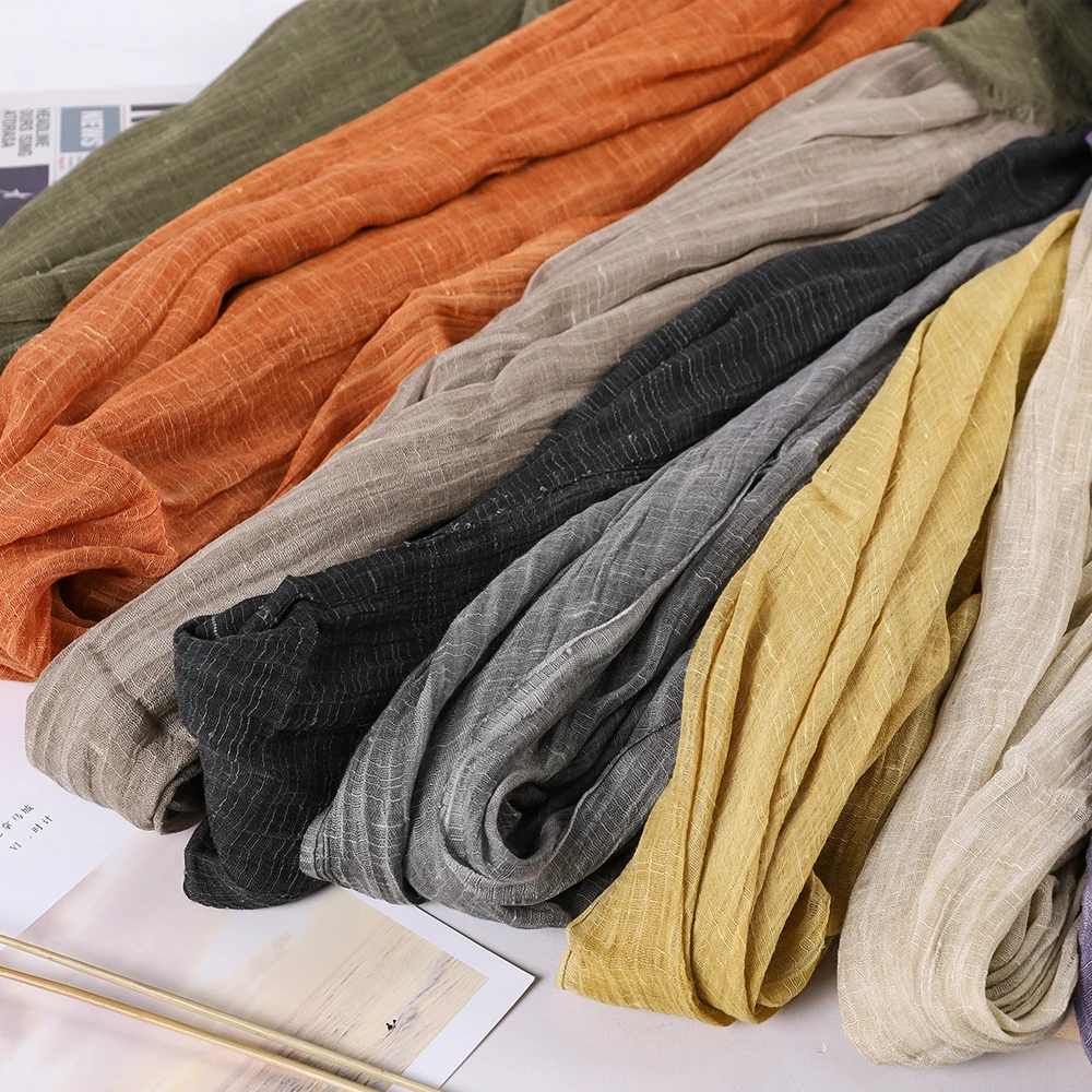 Moda nova algodão pashmina xales lisos feminino cor sólida cachecol envolve cachecóis lenço muçulmano hijab senhora outono inverno quente