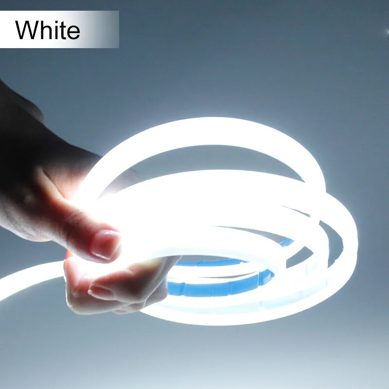 LED Car Hood Atmosphere Light Strip 180cm White Light Waterproof Auto Exterior Decoration Lighting Decorative Ambient Lamp 12V