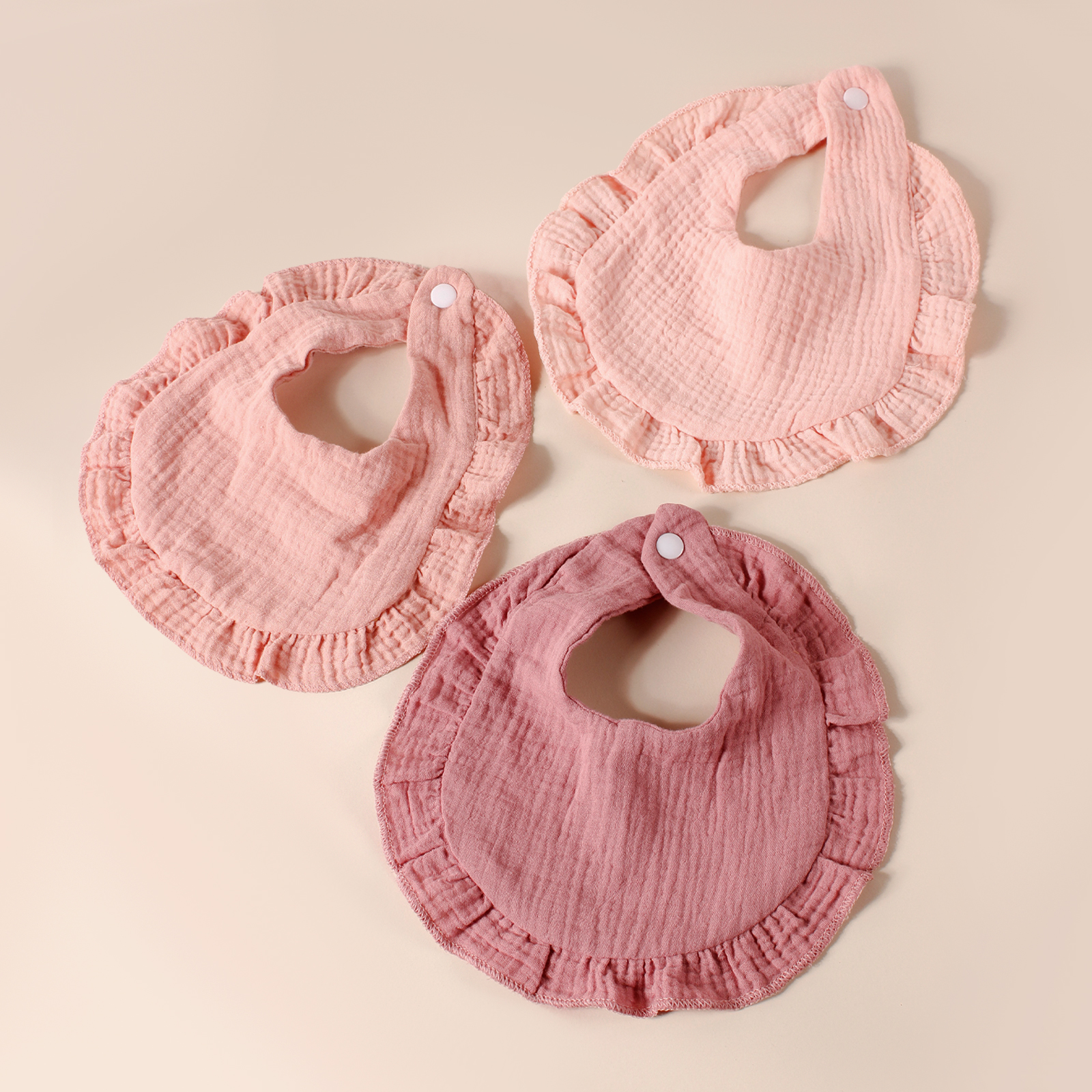 8 ชิ้นทารกแรกเกิดผ้าฝ้าย Ruffle Bibs เด็ก Feed Drool Bibs เด็กวัยหัดเดินน่ารักผ้าเช็ดตัวขายร้อนเด็ก Burp ผ้า