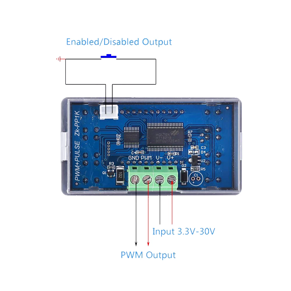 Generador de señal de modo Dual ZK-PP1K LCD PWM 1 canal 1Hz-150KHz PWM frecuencia de pulso ciclo de trabajo generador de onda cuadrada ajustable