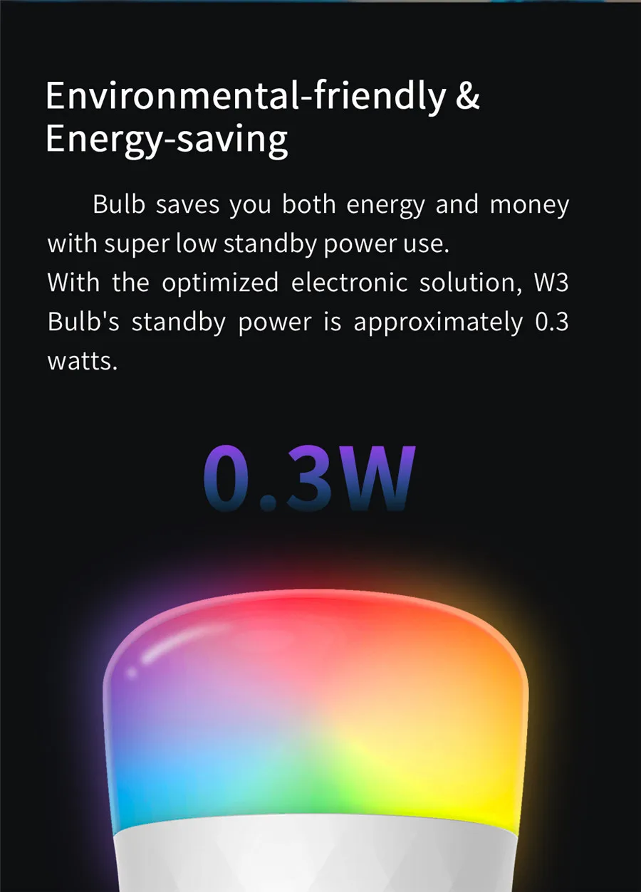 Yeelight bombilla LED inteligente W3 E26/E27 Color/luz ambiental blanca Wifi Control de voz 1700K ~ 6500K para Mi Home Alexa Google SmartThings