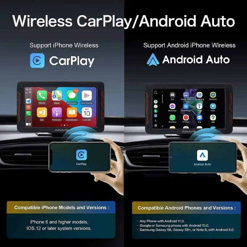Adaptador Carplay inalámbrico 3 en 1 Smart Ai Box Android Auto Apple Carplay reproductor Multimedia de coche para Youtube Netflix para Mazda Kia VW