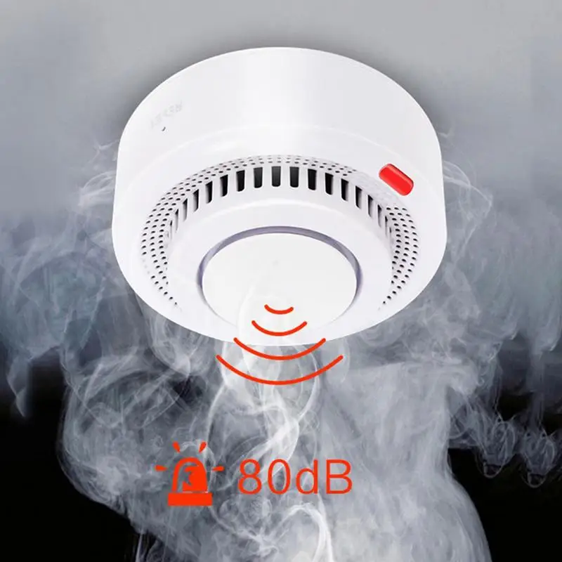 Smart Fire Detector Smart Fire Alarm WiFi Battery-Powered Fire Detector Real-Time Home Security Wireless APP Notification Fire