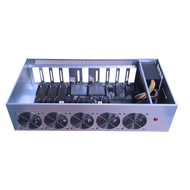 High Quality X79 the Live Broadcast Gaming 9 GPU X79 Computer case with 9 Pieces 580 Graphics Card Pc Computer case Chassis