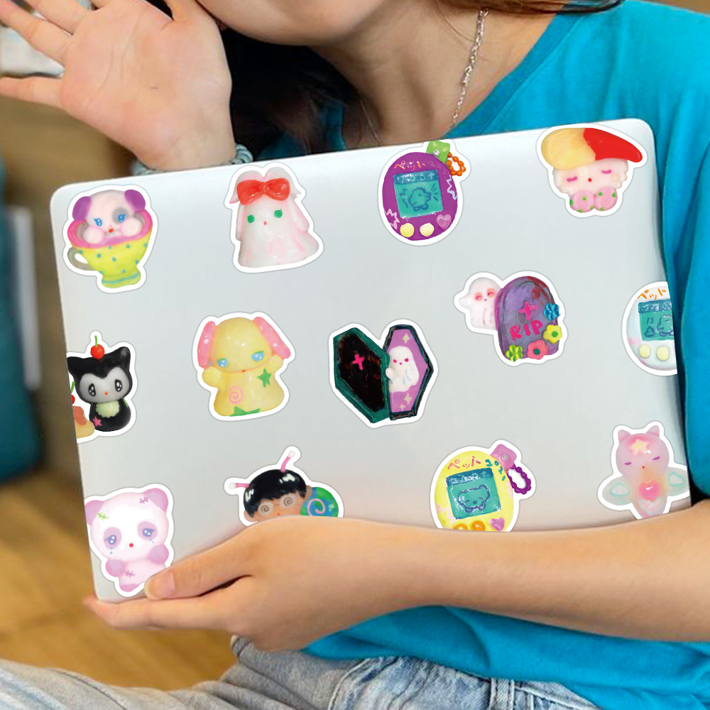 10/56 Chiếc 3D Pha Lê Đất Sét Cô Gái Dễ Thương Dán Ván Trượt Laptop Tủ Lạnh Điện Thoại Guitar Hành Lý Decal Dán Đồ Chơi Trẻ Em