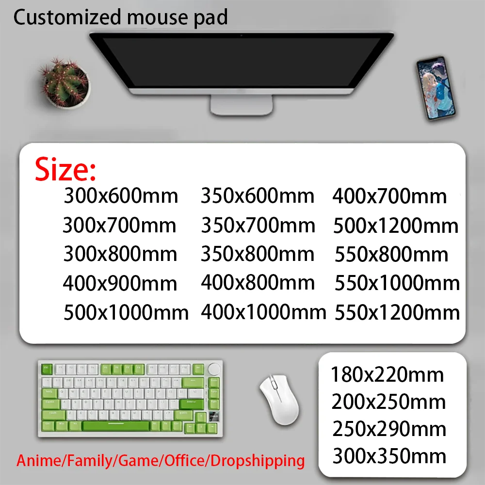 Custom Mouse Pad Dropshipping Large Playmat Gaming Customized Mat XXL DIY Gamer Office Mousepad OEM Logo Bulk Discounts Desk Mat