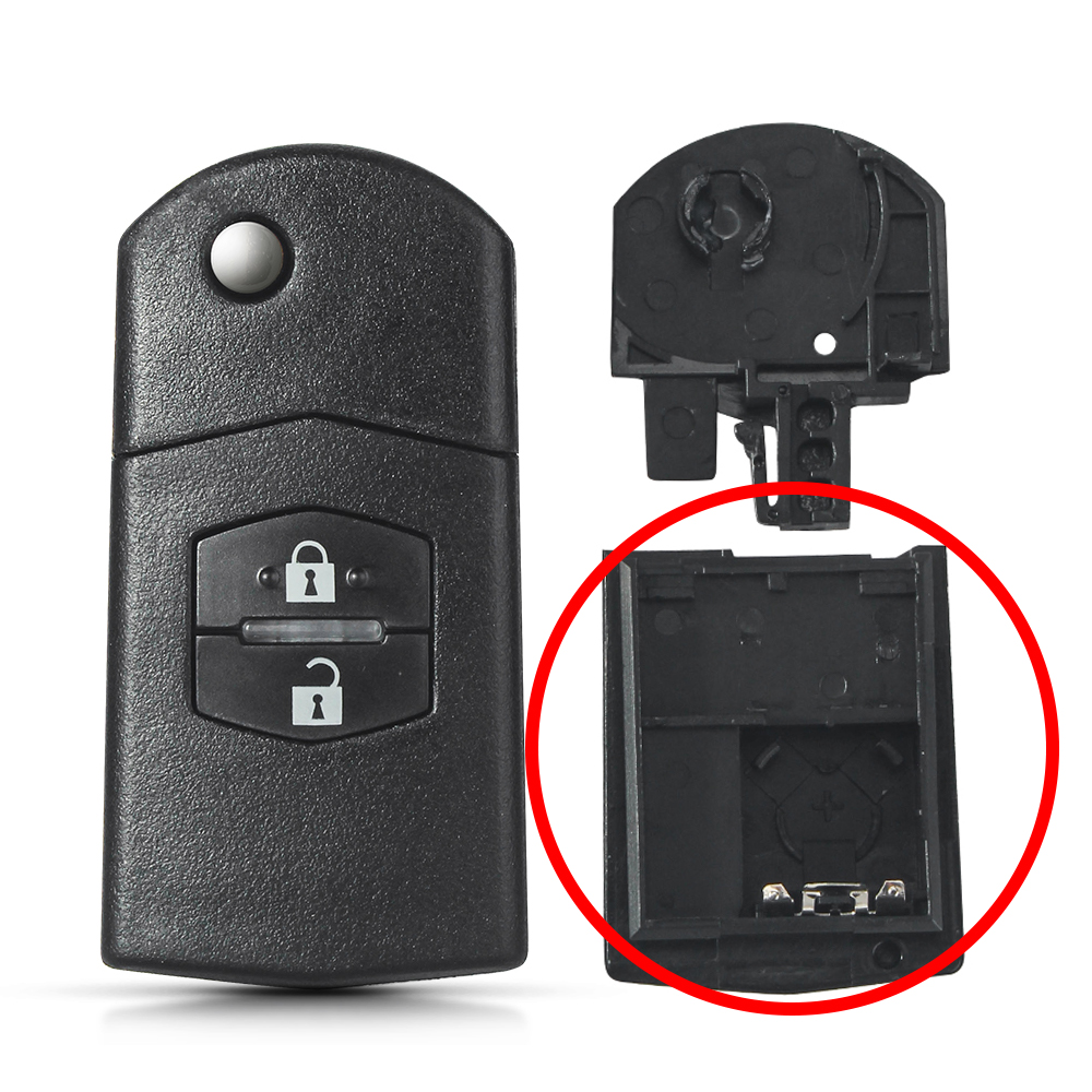 KEYYOU 2/3/4 ボタンリモートキーケース Fob シェルフリップ折りたたみマツダ 2 3 5 6 M6 MX5 CX5 CX7 CX9 RX8 2011-2015