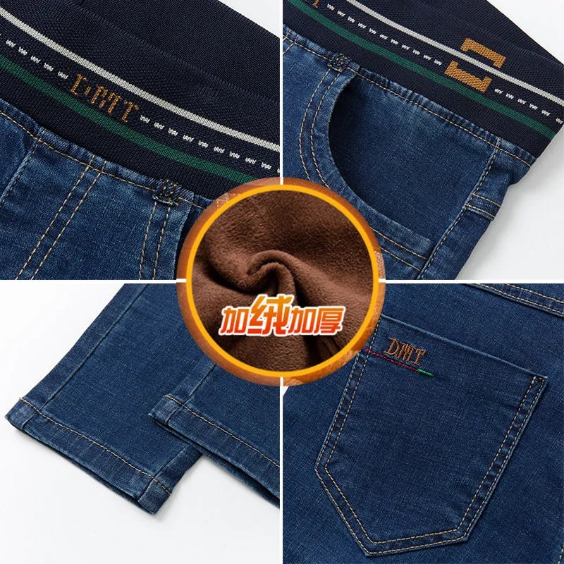 Winter Plüsch Samt gefüttert Bleistift Jeans Frauen verdicken dünne Jeans hose mit hoher Taille warme große Größe 36 Stretch Kot Pantolon Stretch