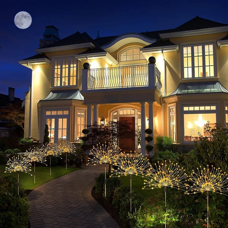 150/120/90 Solar LED Firework Light Outdoor Waterproof Solar Fairy Garland Light  For Garden Lawn Paths Wedding Party Decoration