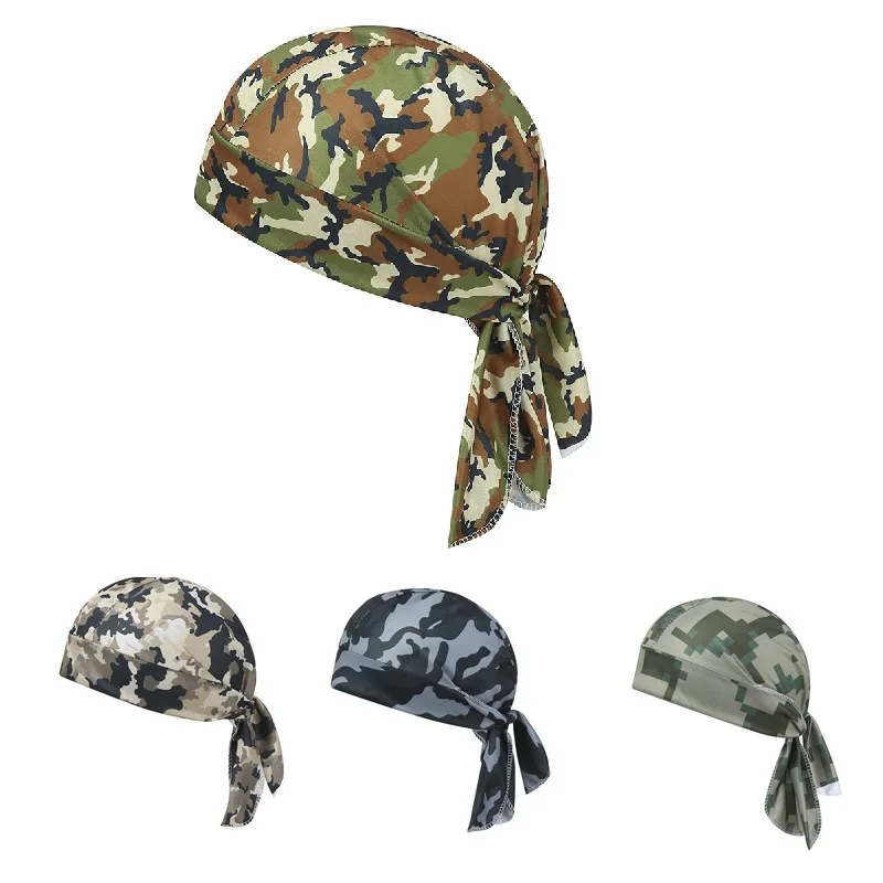 Opaska na głowę w kamuflażu Wielofunkcyjna bandana do jazdy na rowerze Biegania Sportów na świeżym powietrzu Oddychająca chusta chroniąca przed słońcem dla mężczyzn