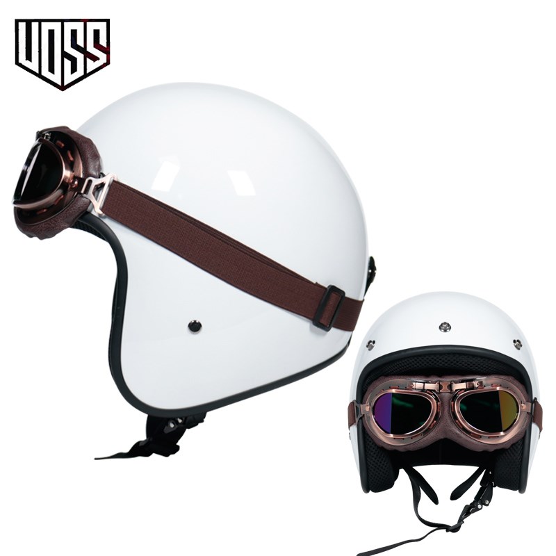 Frete grátis dot aprovado retro capacete da motocicleta casco 3/4 abrir rosto capacete cafe racer capacete chopper capacete