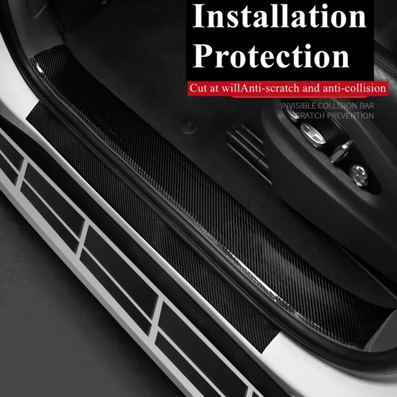 カーボンファイバーカーステッカー,カードア,しきい値,トランク,保護ストリップ,傷防止テープ,防水ステッカー,カーアクセサリー,3 m, 5 m, 10m