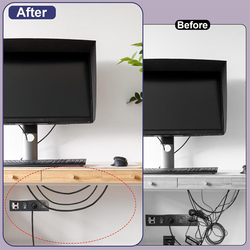 Braided Wire Loom PET Cable Loom Expandable Braided Sleeving Wire Sleeve for TV Computer Home Theater Cable Sleeve 3M/10M