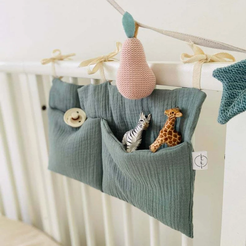 Mới Di Động Giường Cũi Em Bé Túi Lưu Trữ Đa Năng Sơ Sinh Tủ Kê Đầu Giường Lắp Ghép Nhà Tổ Chức Cho Trẻ Em Cho Bé Chéo
