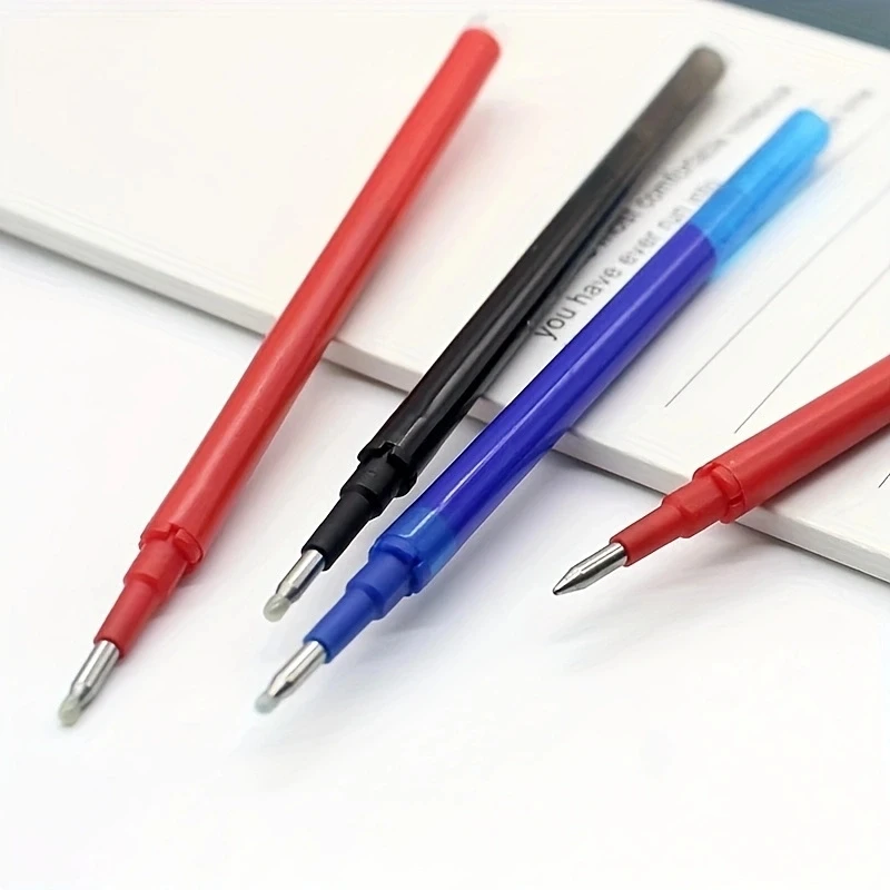 4 ชิ้น/เซ็ต 0.7mm Magic Erasable GEL ปากกาชุด 8 สี Erasable Refill Rod เจลหมึกเครื่องเขียน Retractable ปากกาล้างทําความสะอาดได้ Handle Rods