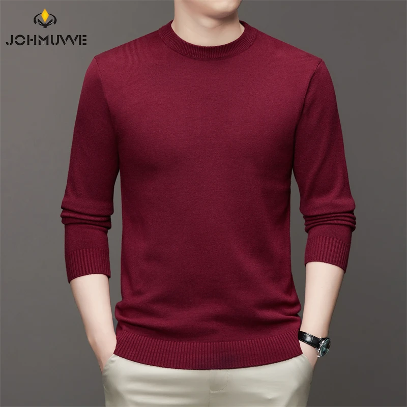 7 Colour Men's High Neck Long Sleeved Solid Color Sweater Soft Warm and Comfortable Top with a Base