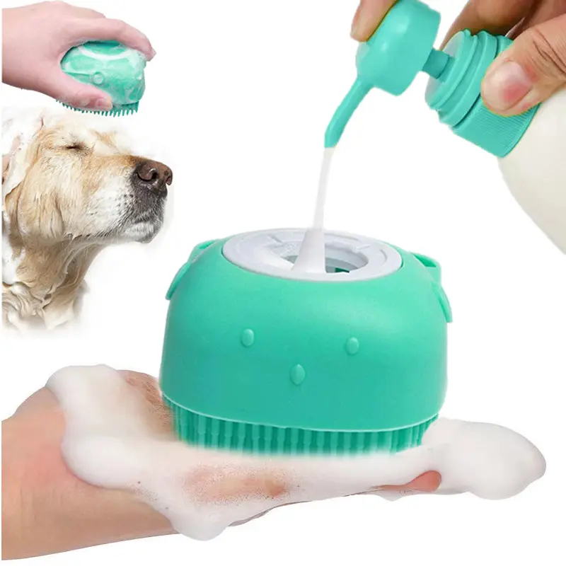 Bagno Cucciolo di cane grande Gatto Bagno Guanti da massaggio Spazzola Morbida sicurezza Accessori per animali domestici in silicone per cani Gatti Strumenti Mascotas Prodotti