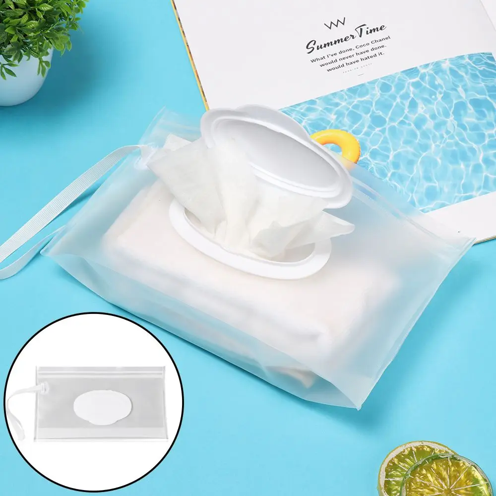 Caixa de limpeza ecológica para lenços umedecidos, bolsa de armazenamento de guardanapo, máscara, recipiente cosmético