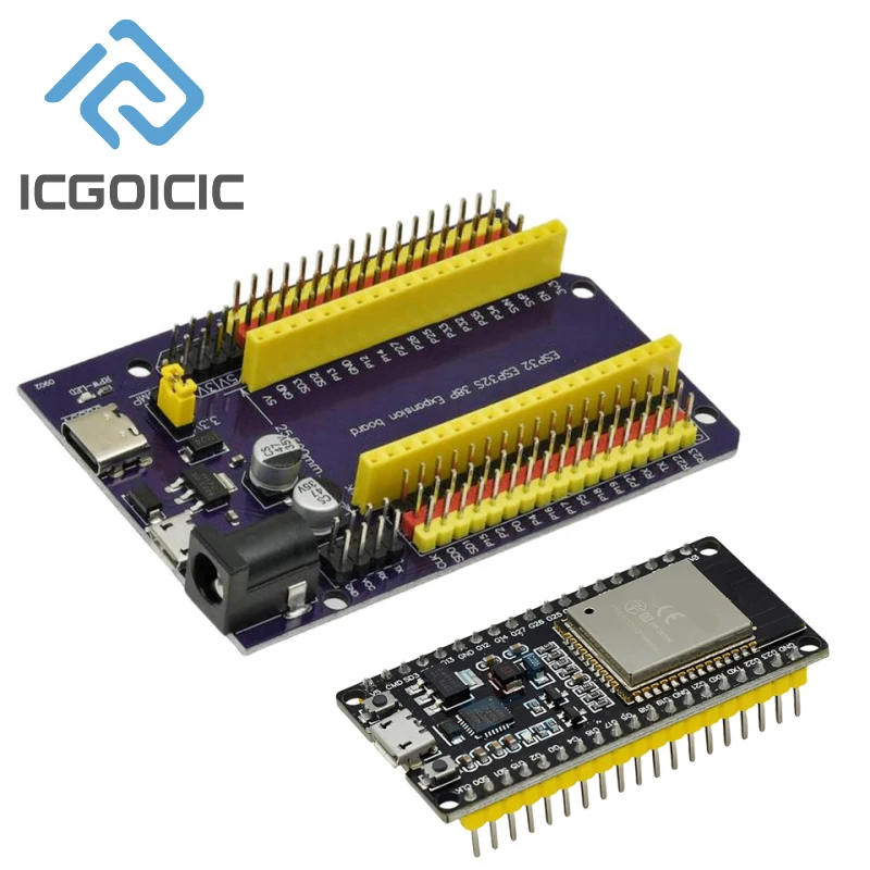 Placa de desarrollo ESP32 TYPE-C/MICRO USB CP2102 WiFi + Bluetooth compatible con placa de expansión de ESP32-DevKitC-32 de doble núcleo 38 pines