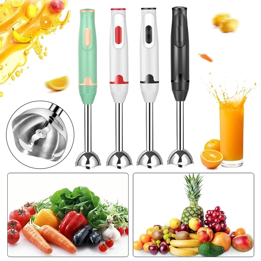 Mezclador de alimentos eléctrico de mano, batidor de huevos multifunción y licuadora/picadora de verduras con batidor de acero inoxidable para herramientas de cocina